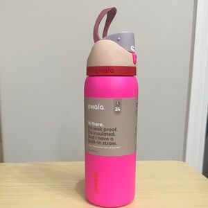 Owala Pink Insulated Water Bottle with Straw